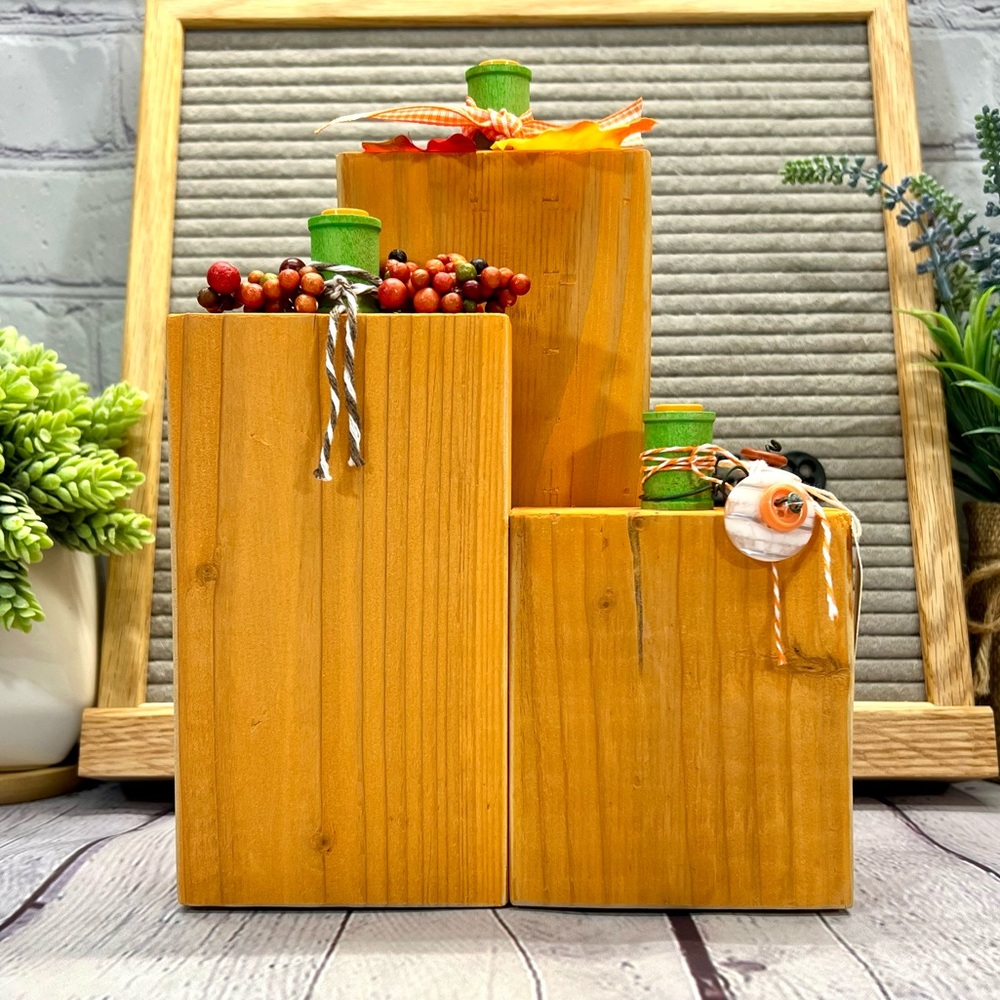 Handmade Fall Pumpkin Trio-NEW